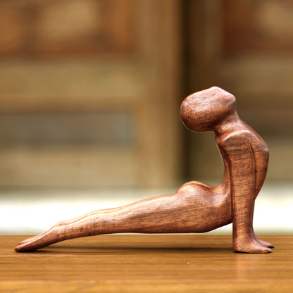 Yoga Cobra Pose Wood Sculpture