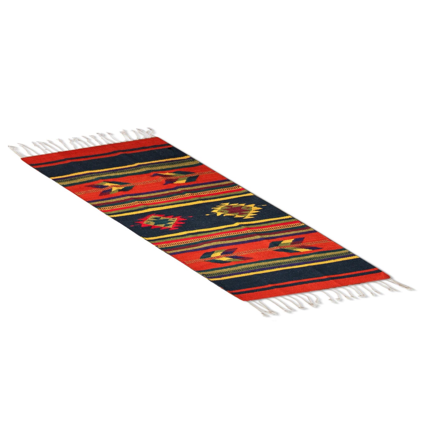 Swift Arrows Unique Geometric Wool Area Rug from Mexico (2x3)