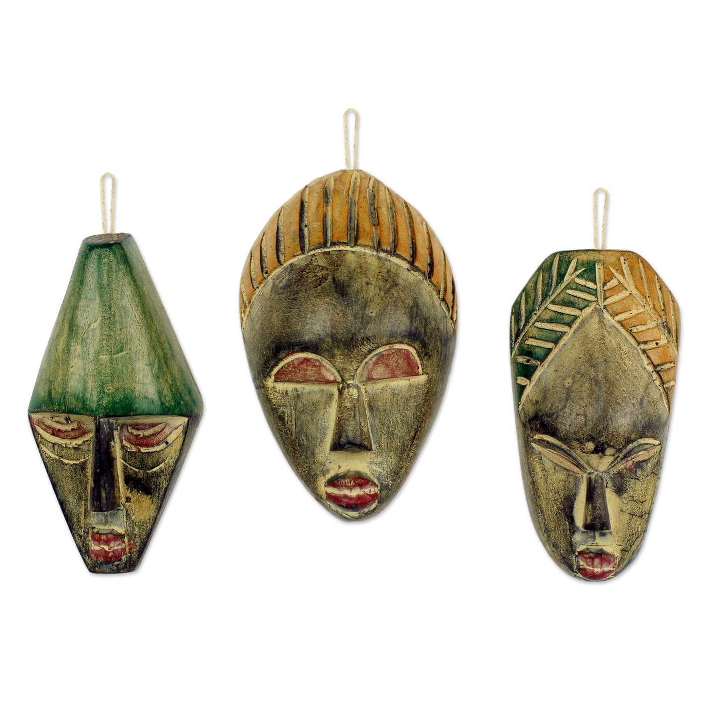 Three Wise Men Handmade Wood Christmas Ornaments (Set of 3)