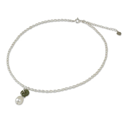 Lucky Cycle Pearl Sterling Silver Necklace
