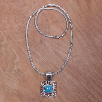 Blue Regency Turquoise Pendant Necklace