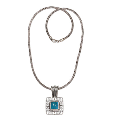 Blue Regency Turquoise Pendant Necklace