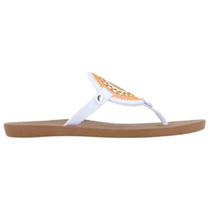 Oka-B Solara Women's Flip Flop with a soft, trendy medallion