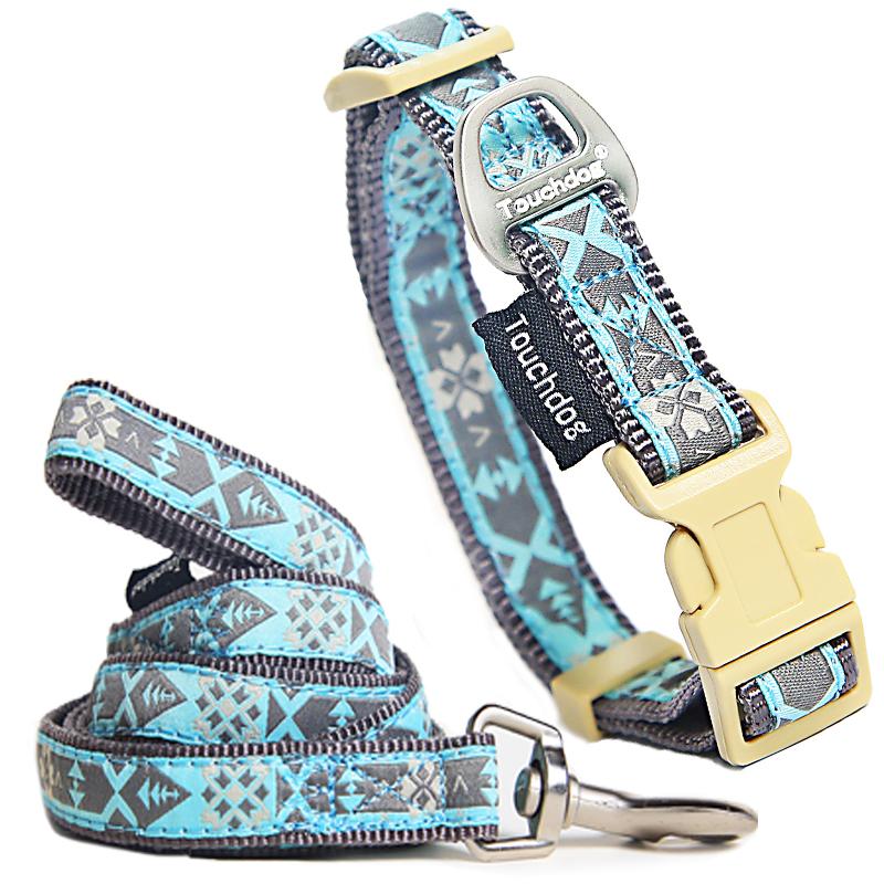 Touchdog&reg; Shape Embroidered Collar & Leash