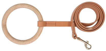 Pet Life ® 'Ever-Craft' Boutique Series Beechwood and Leather Designer Dog Leash