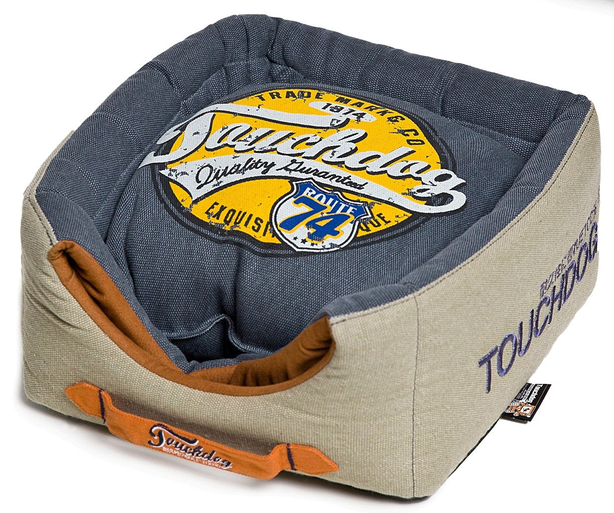 Touchdog&reg; Vintage Printed Dog House Bed