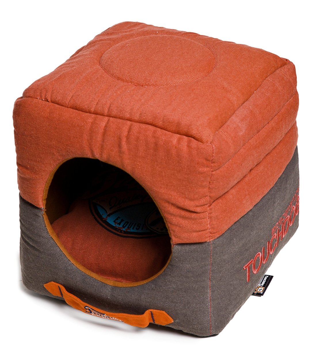 Touchdog&reg; Vintage Printed Dog House Bed