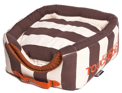 Touchdog&reg; Polo-Striped 2-in-1 Collapsible Dog House Bed