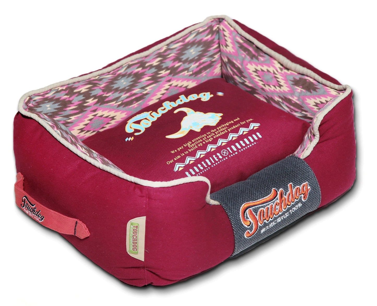 Touchdog&reg; 70's Vintage Diamond Dog Bed