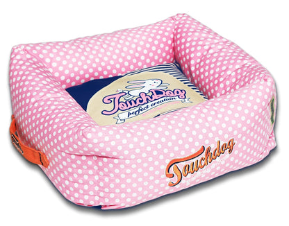 Touchdog&reg; Polka-Striped Polo Easy-Wash Dog Bed