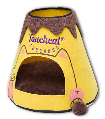 Molten Lava Cat Bed House With Toy