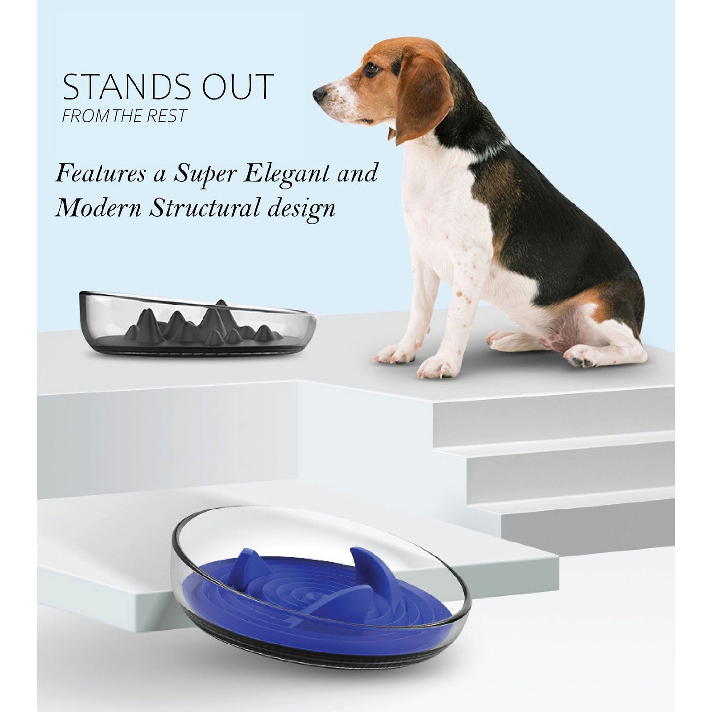 Pet Life&reg; Cirlicue Mountain Slow Feeding Pet Bowl