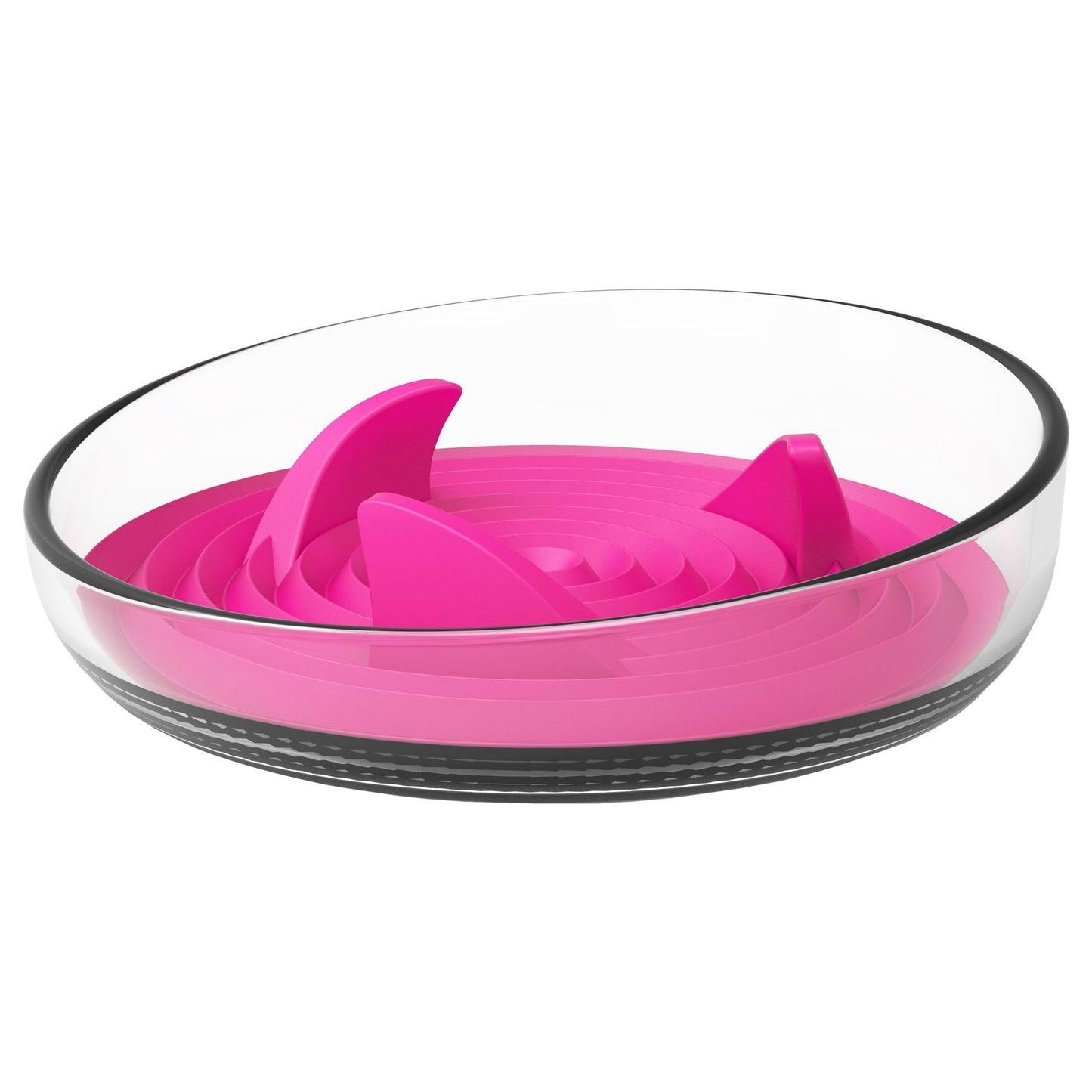 Pet Life&reg; Cirlicue Shark Fin Slow Feeding Pet Bowl