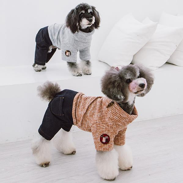 Touchdog Vogue Sweater & Denim Pant Outfit