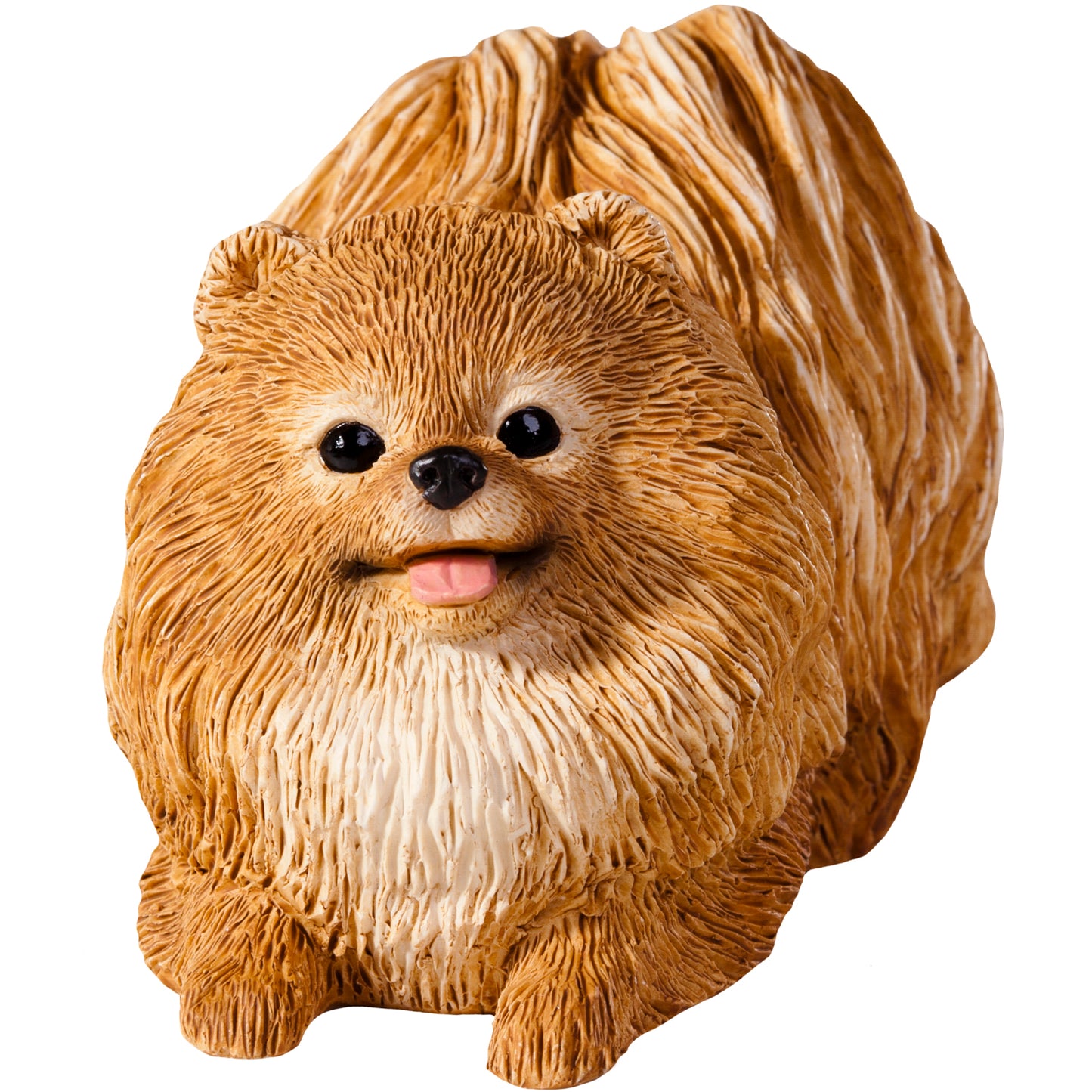 Orange Pomeranian Dog Sculpture