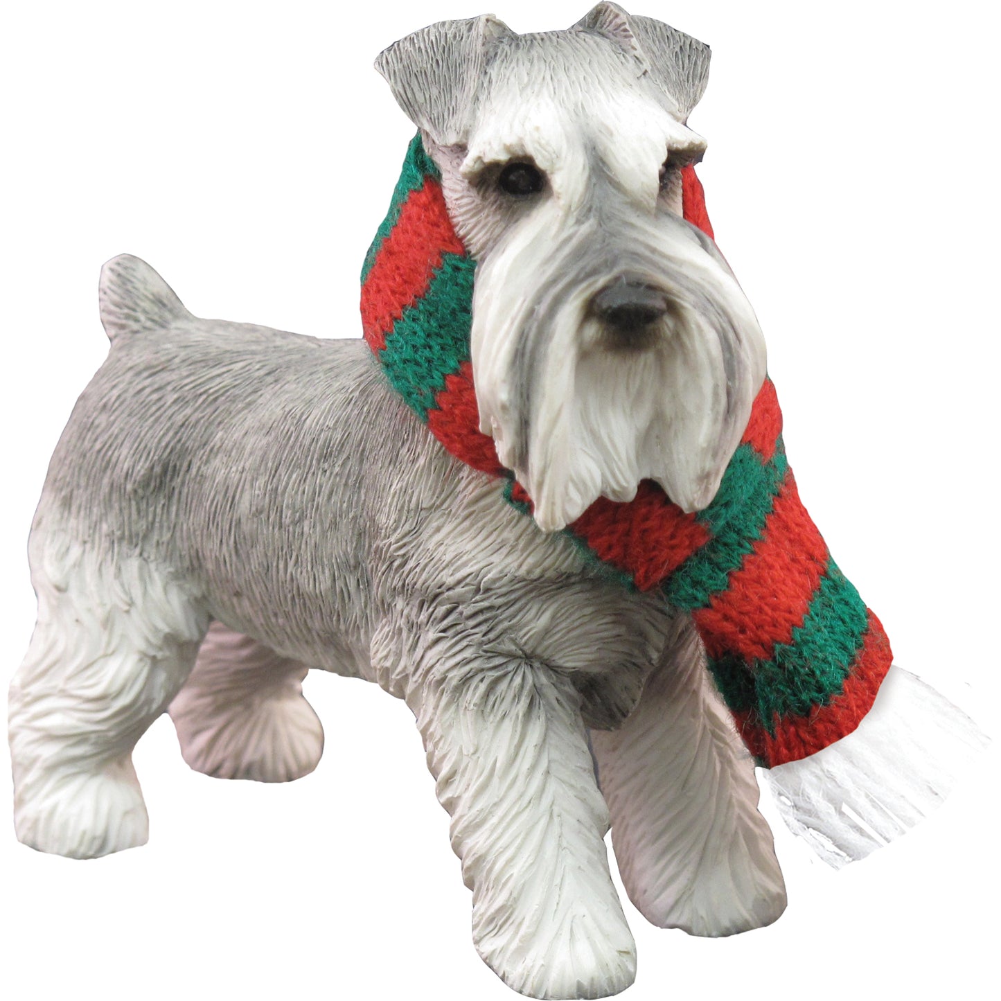 Standing Gray Schnauzer Christmas Ornament