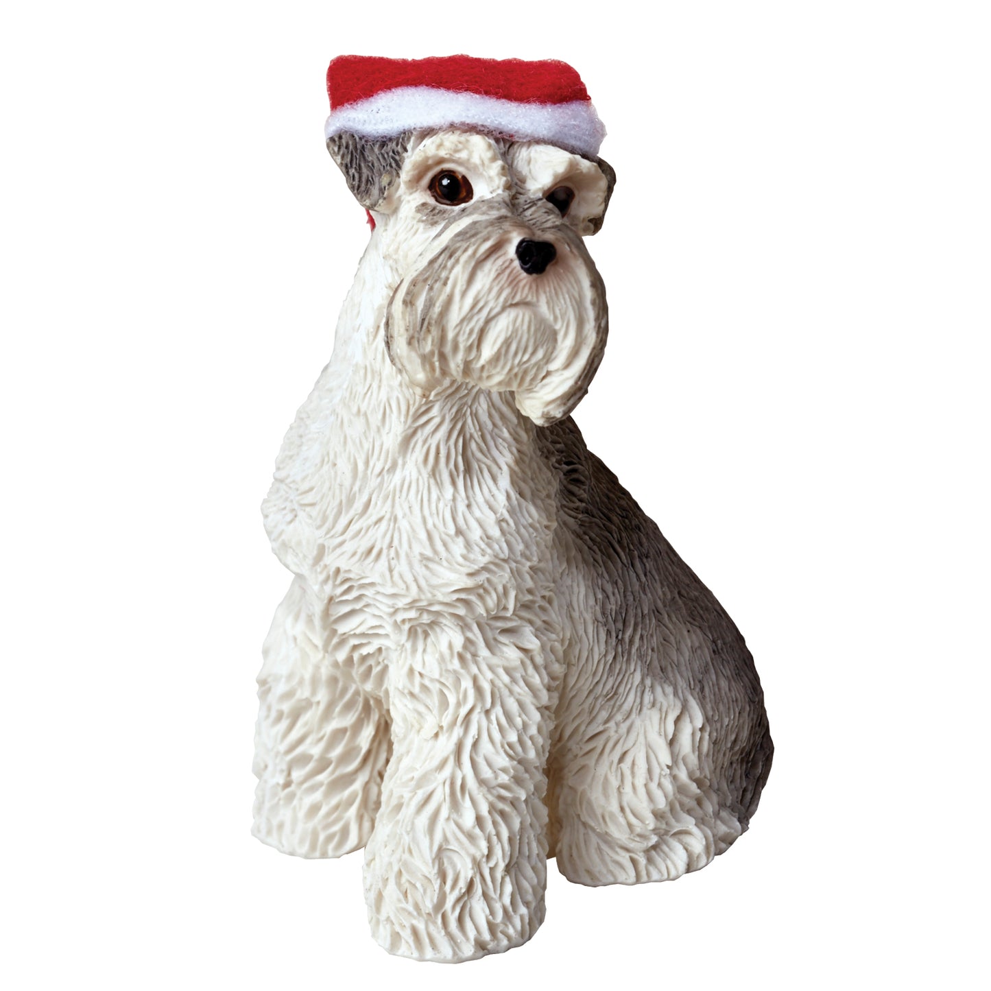 Sitting Gray Schnauzer Christmas Ornament