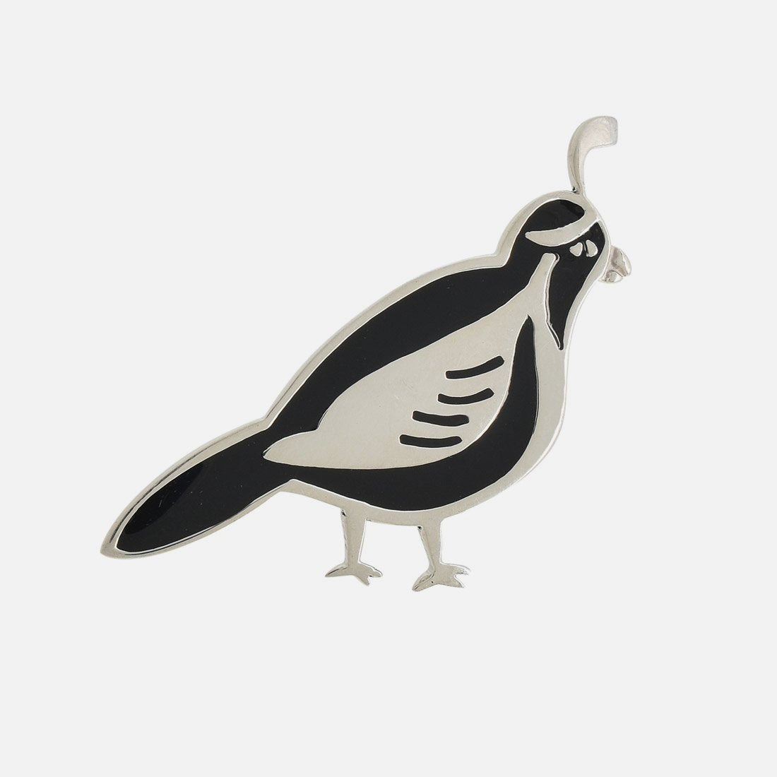 California Quail Sterling Silver Pin