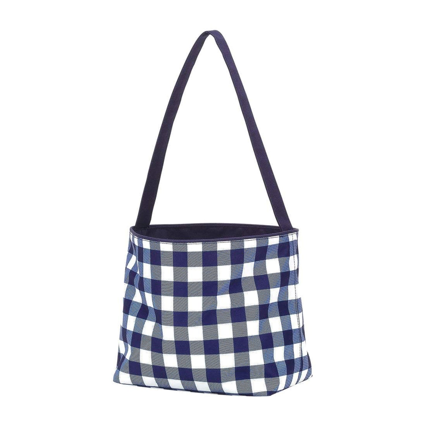 Navy Check Easter Bucket