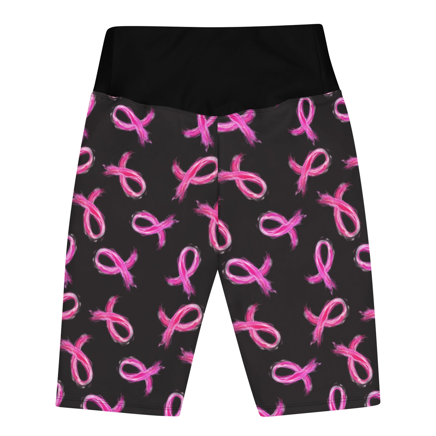 Painted Pink Ribbon Biker Shorts