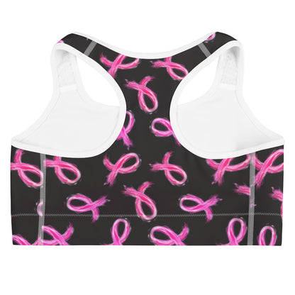 Painted Pink Ribbon Sports Bra