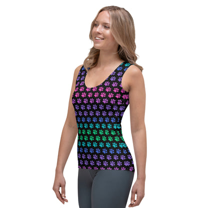 Rainbow Paws All Over Print Tank Top