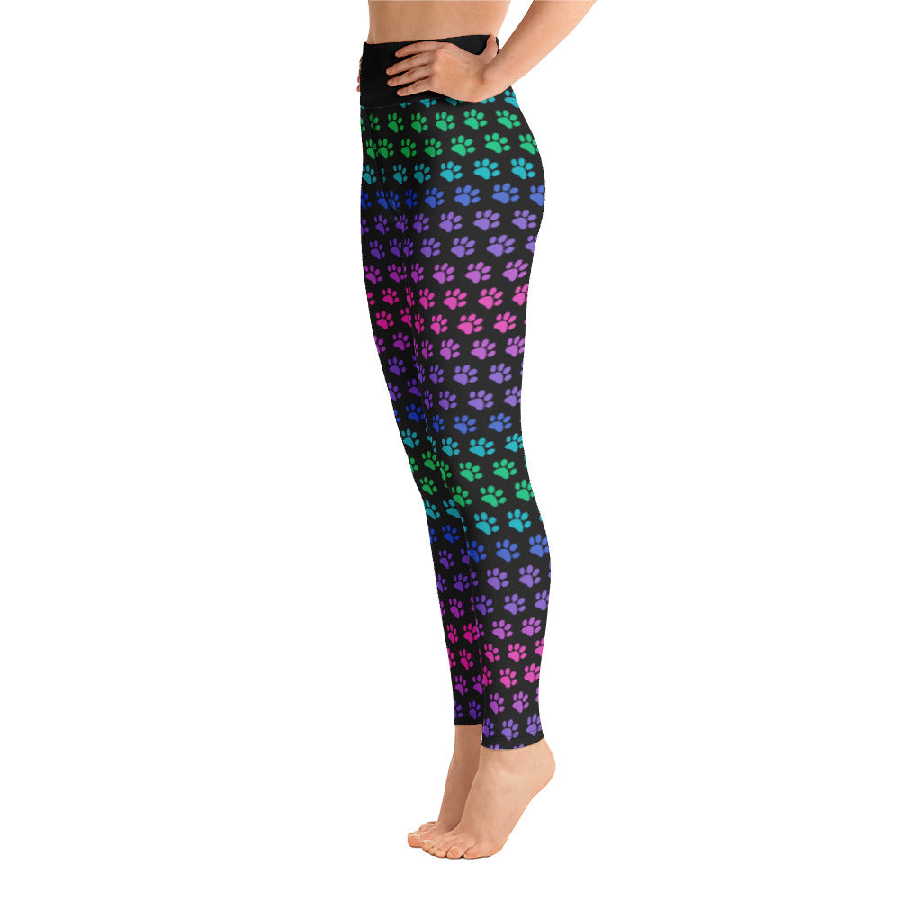 Rainbow Paw Yoga Leggings