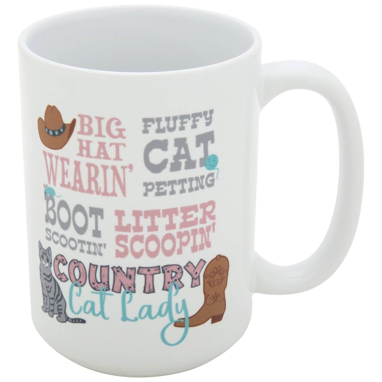 Boot Scootin' Country Cat Lady Mug