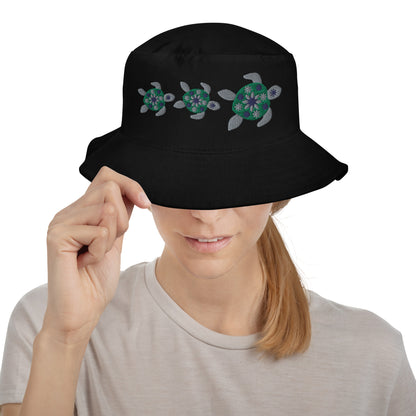 Flower Sea Turtles Bucket Hat