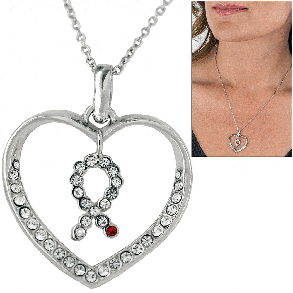 Diabetes Heart Bling Necklace