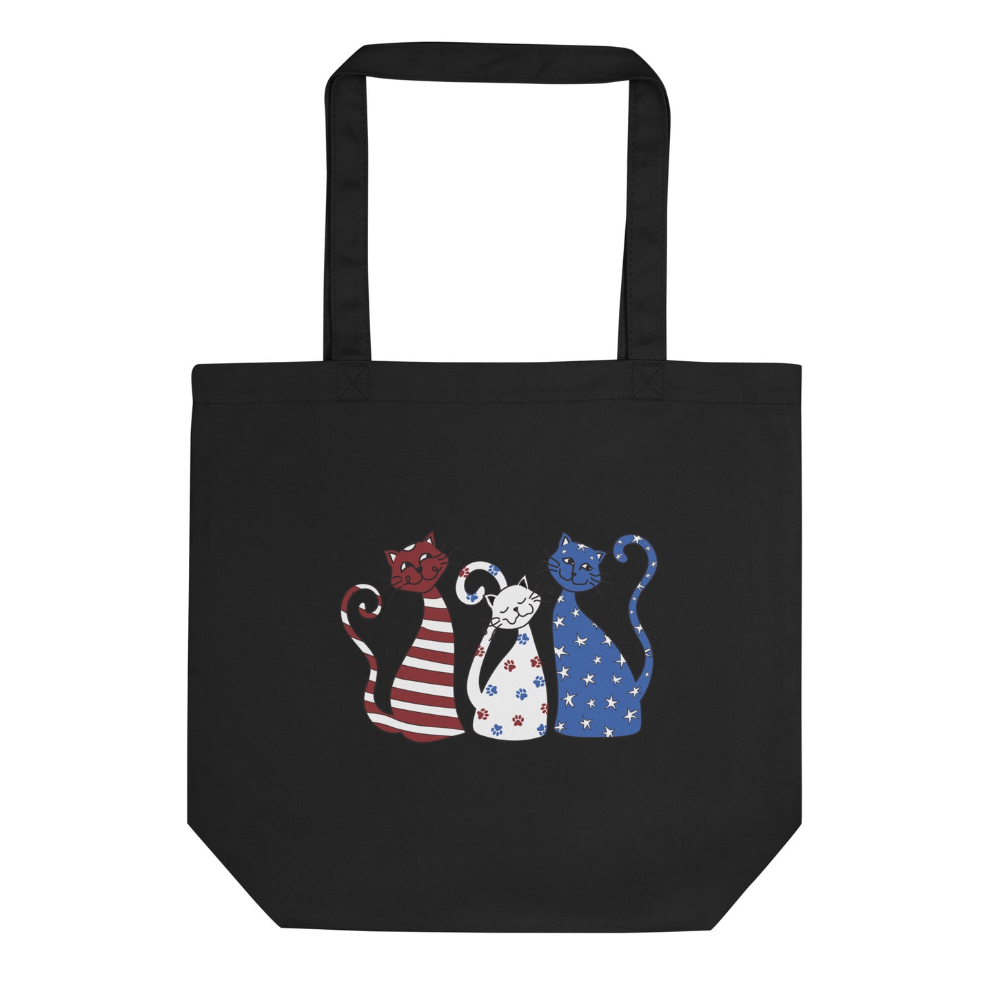 Whimsy Americana Cats Tote Bag