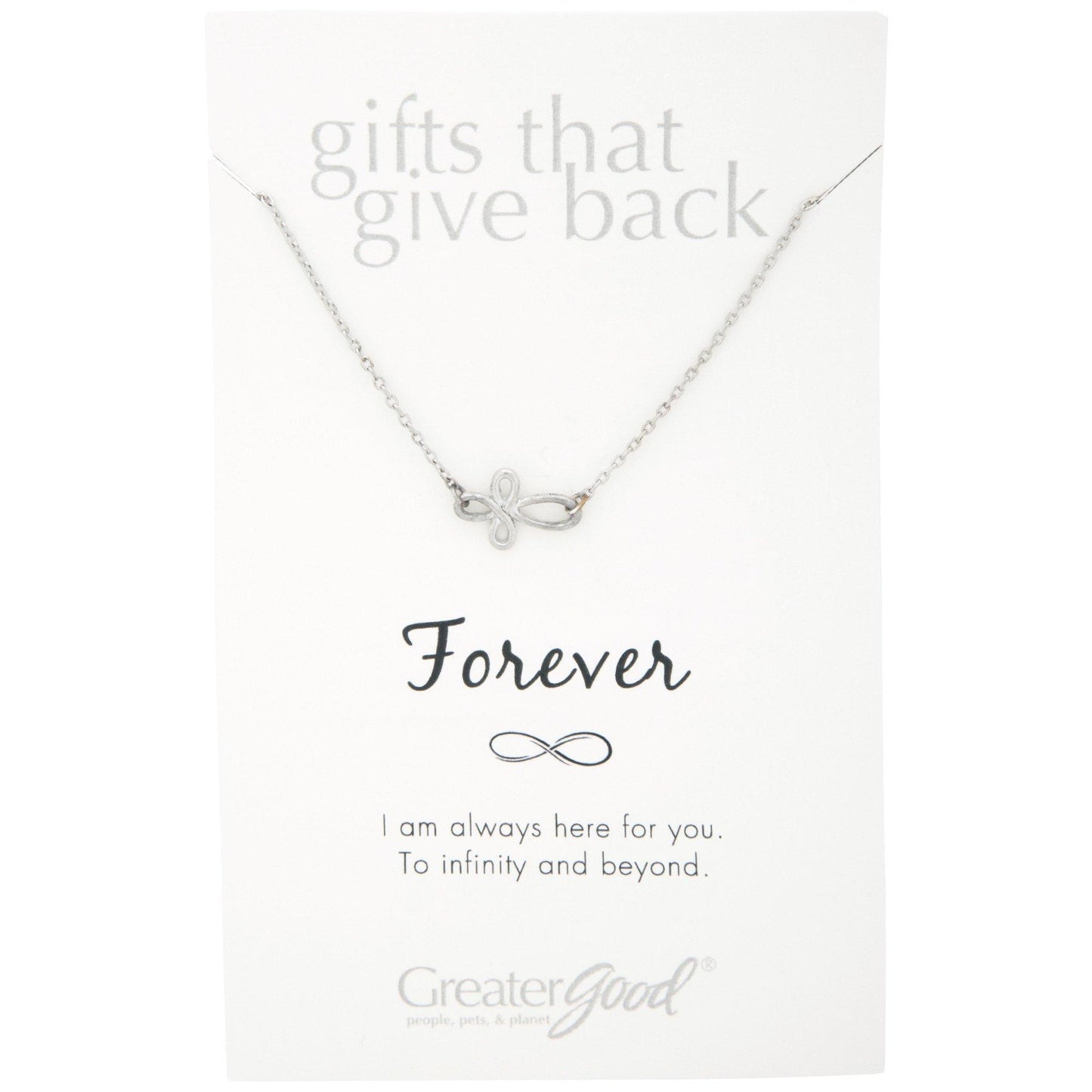 Infinite Strength Of Love Pewter Necklace