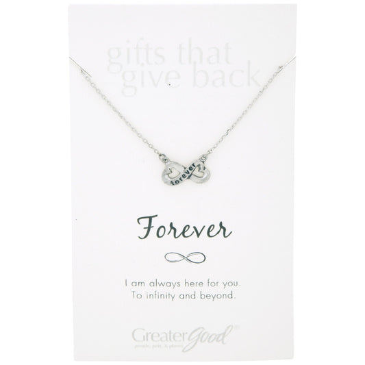 Infinite Strength Of Love Pewter Necklace