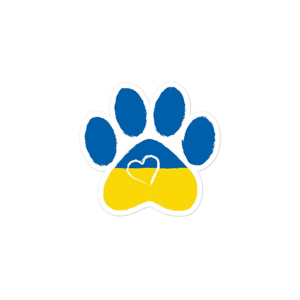 Paws & Hearts for Ukraine Sticker