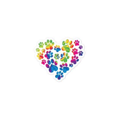 Anniversary Paw Print Love Stickers