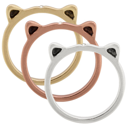 Kitty Trio Stacking Rings Set