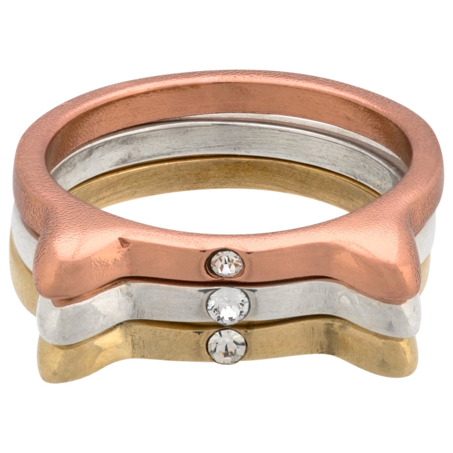 Kitty Trio Stacking Rings Set