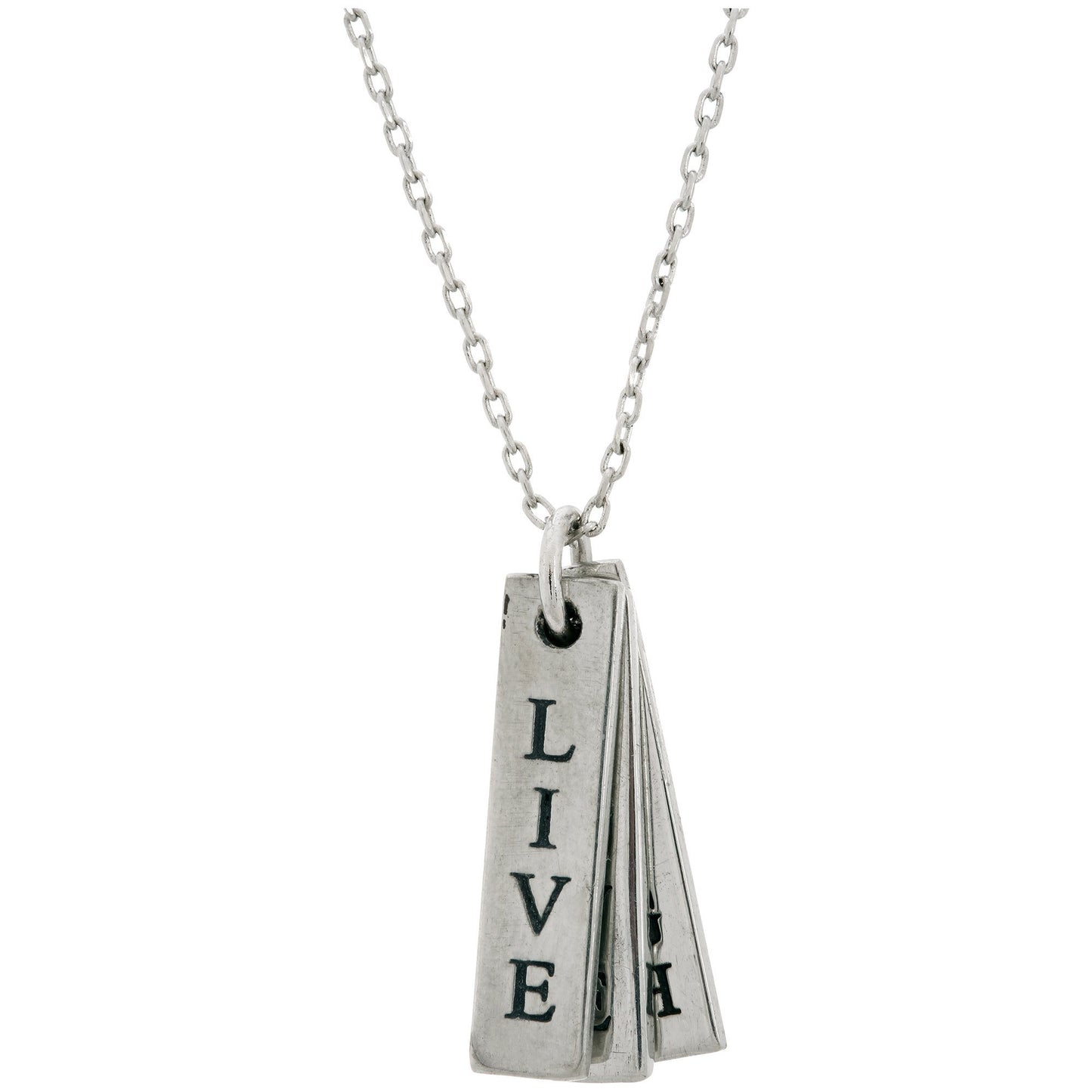 Live Love Laugh Pewter Necklace