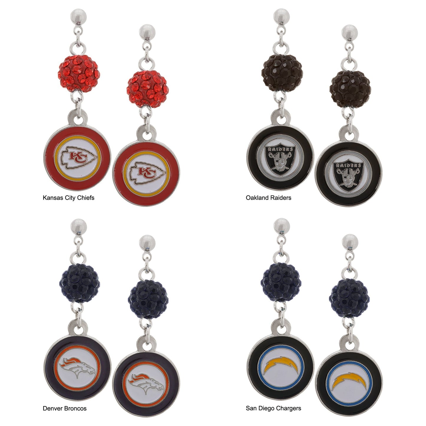 Officially Licensed NFL Stainless Steel Earrings