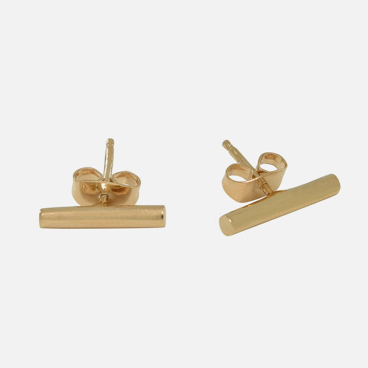 Bar Gold Plate Post Earring