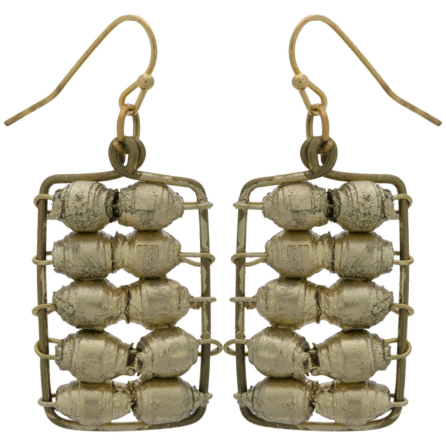 Quazi Golden Abacus Earrings