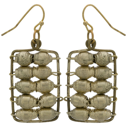 Quazi Golden Abacus Earrings