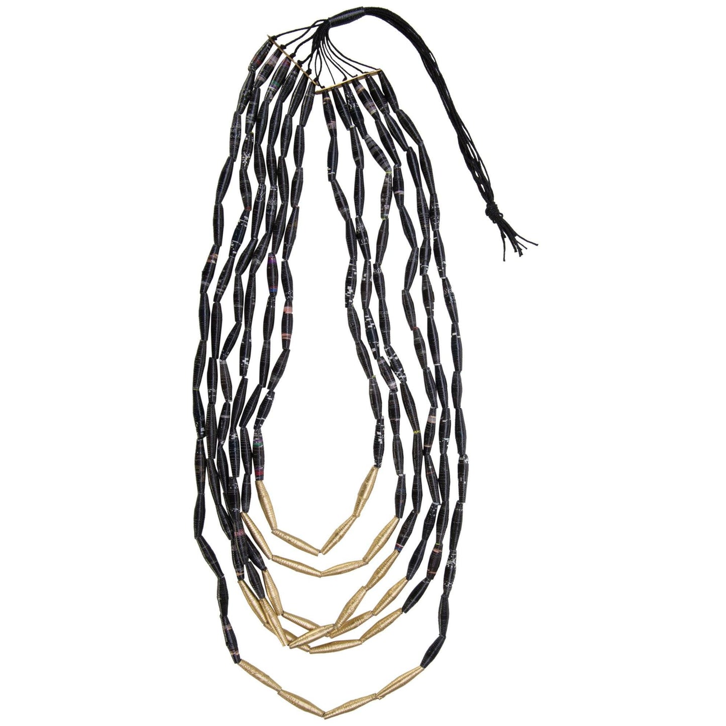 Quazi Long Layers Recycled Necklace