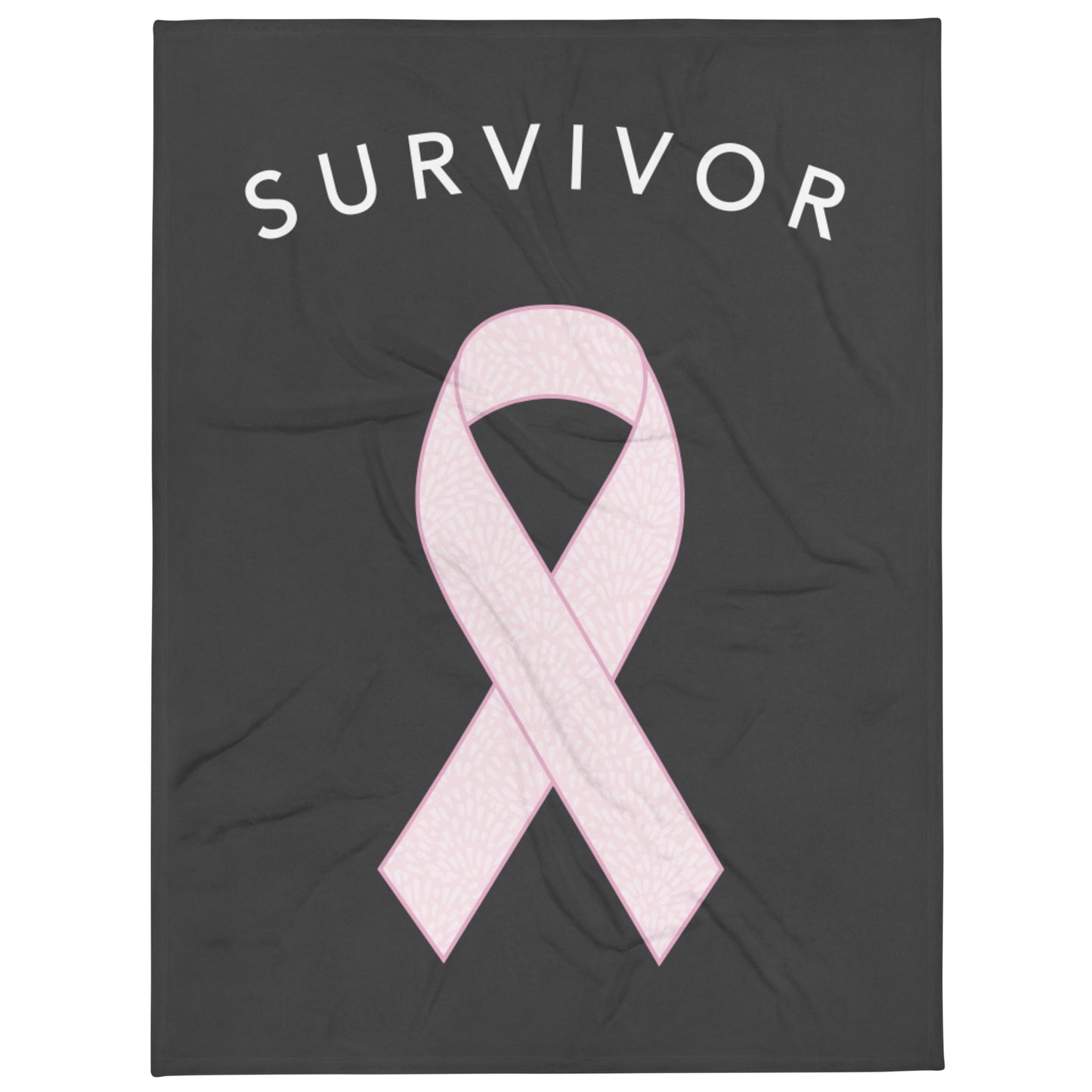 Survivor Pink Ribbon Throw Blanket