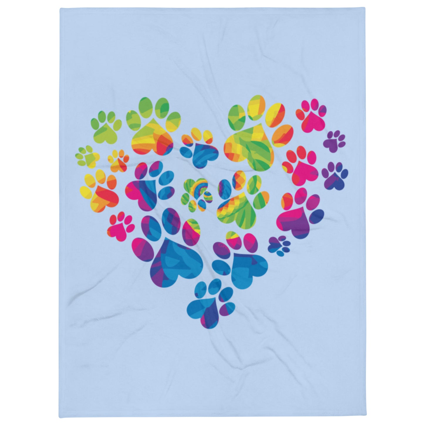 Anniversary Paw Print Love Blanket