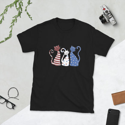 Whimsy Americana Cats T-Shirt