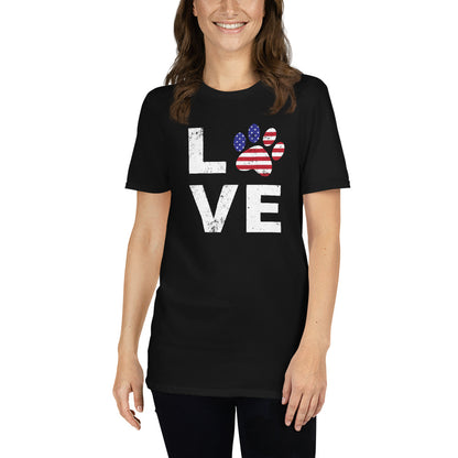 Patriotic Paw Love T-Shirt