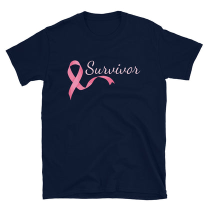 Elegant Pink Ribbon Survivor T-Shirt