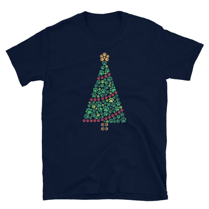 Garland of Paws Christmas Tree T-Shirt