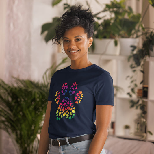 Paw of Hearts Rainbow T-Shirt